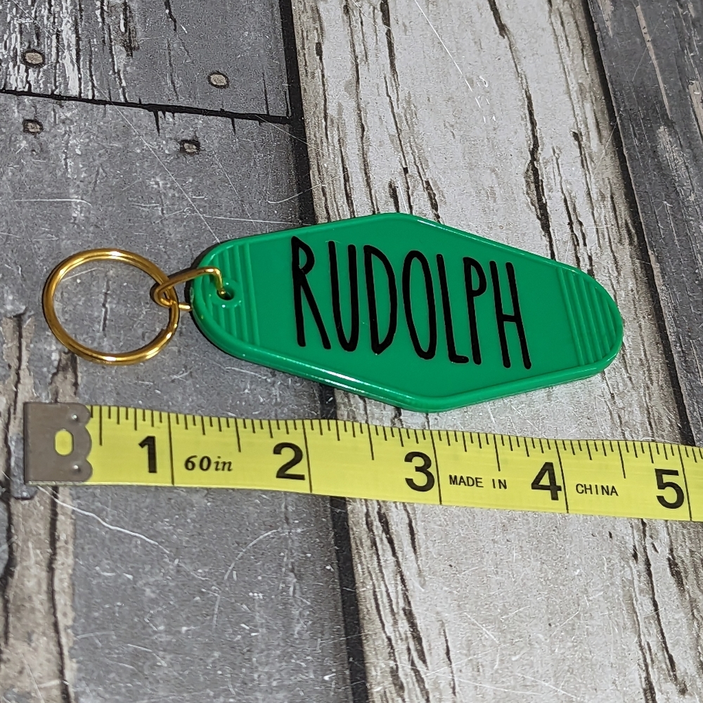 2 for $4 Item: Rudolph Acrylic Retro Motel Keychain NEW! - Picture 2 of 4